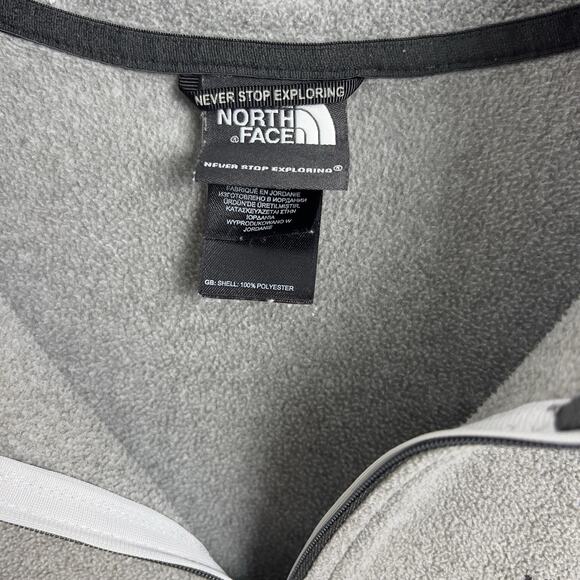 The North Face Fleece 1/4 Zip Grey Men’s Size Large Pullover - Picture 4 of 7